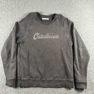 Outerknown Script Logo Crewneck Sweatshirt Men's XL Gray Terry Hemp Blend‎